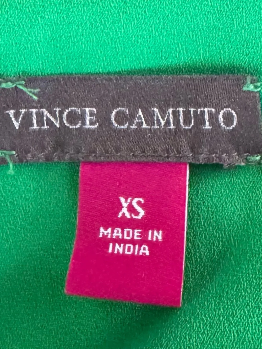 Vince Camuto Vivid Green V-Neck Ruffle Sleeve Top Size XS - Picture 3 of 5